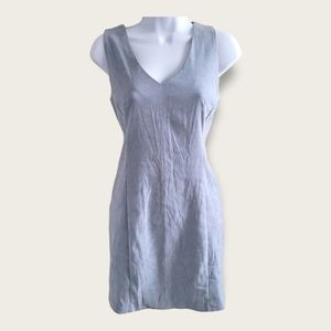 90s Vintage Faux Suede Periwinkle Baby Blue Mini Body Con Dress